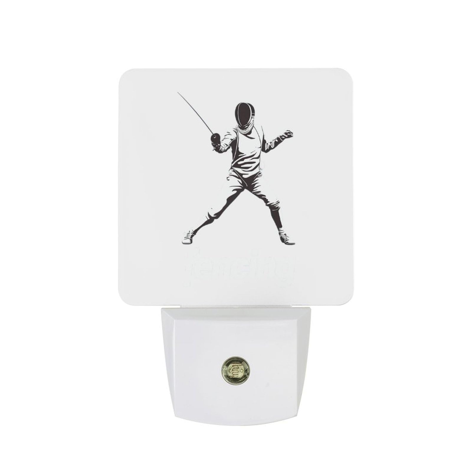 Fencing Funny LED Night Lights Plug Into Wall Smart Lighting for Hallways Kitchen Bedroom