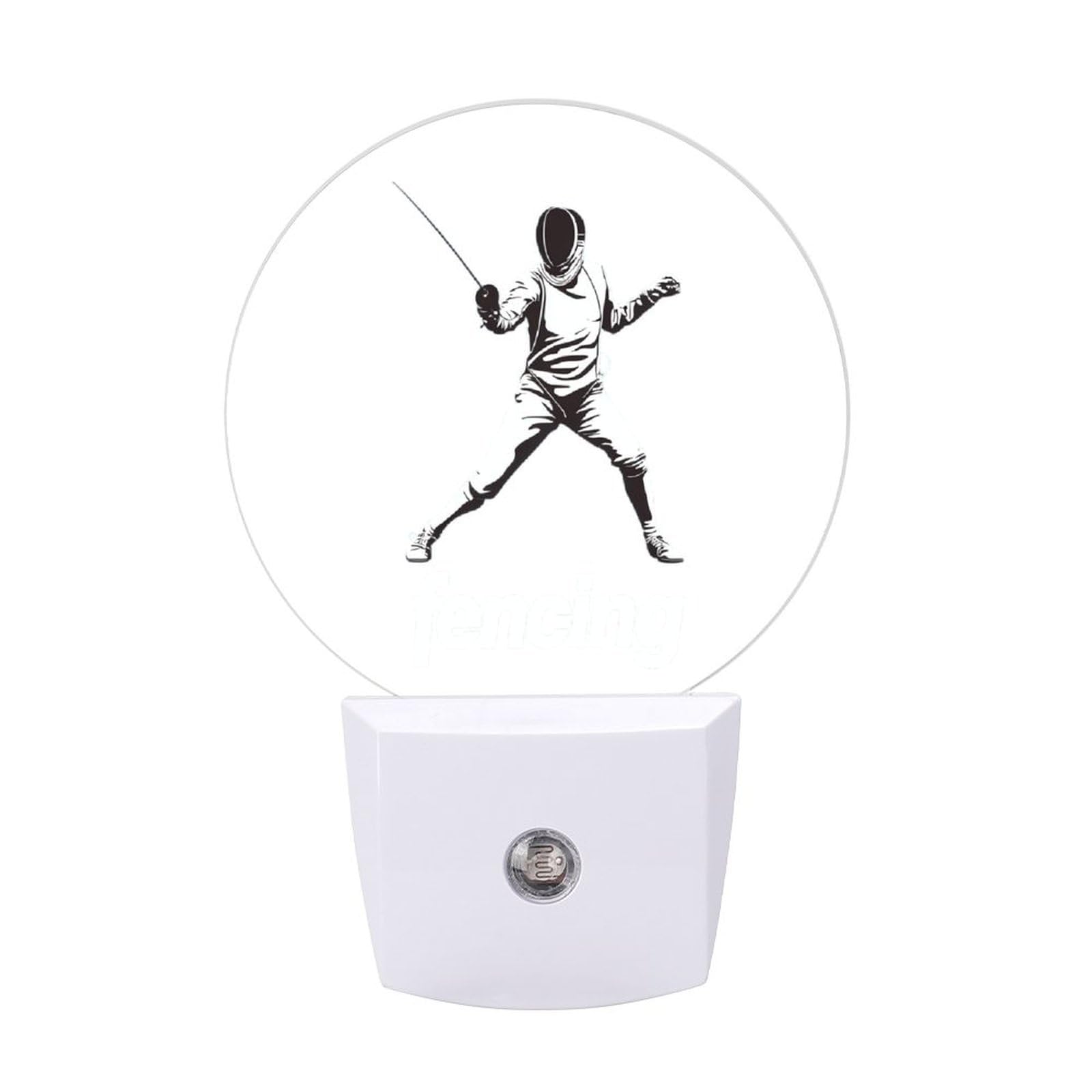 Fencing Funny LED Night Lights Plug Into Wall Smart Lighting for Hallways Kitchen Bedroom